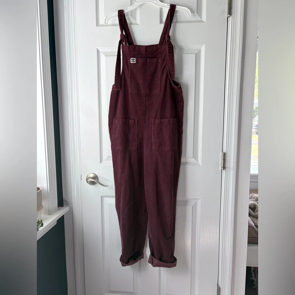 Lucy & Yak Corduroy Burgundy Overalls - Picture 1 of 4